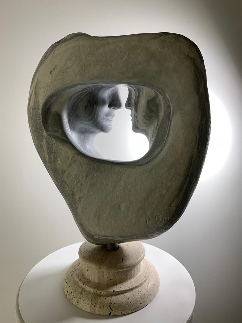 Domenico Ludovico Here and now, 2024 Marble Carrara white with nuvole (cloudy) from the Tuscany - 2