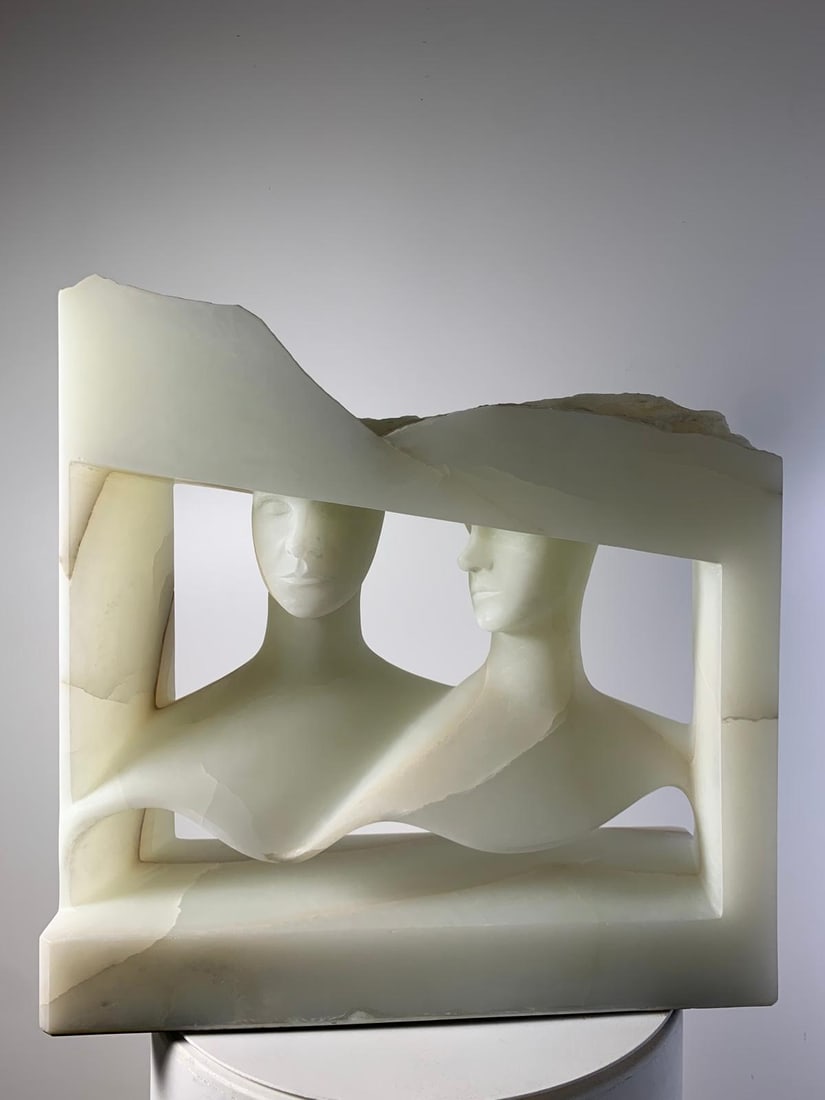 Domenico Ludovico Window with a view, 2024 Precious Onyx from the Alps Apuan, Hand Carved 19 7/ (1 of 4)