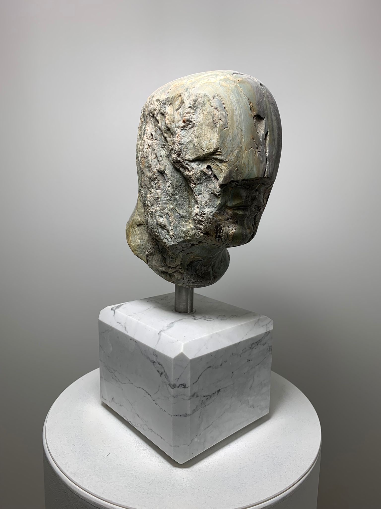 Domenico Ludovico Boxer, 2021 Marble of Carrara. Very precious and rare from the valley of the Apuan - 2