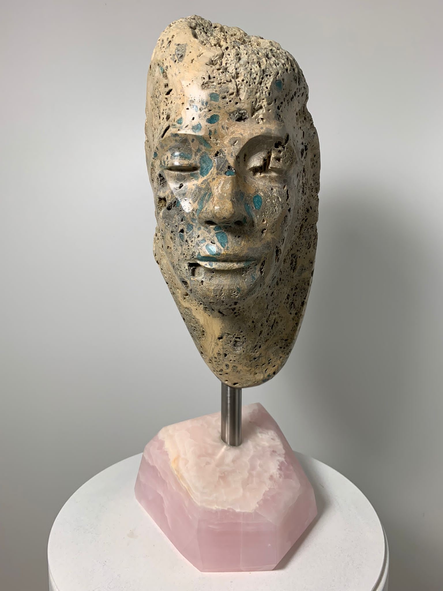 Domenico Ludovico Blue Pink River, 2023 Marble from the Apuan Alps. Rare, precious and ancient on (1 of 3)