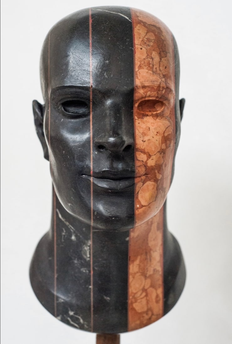 Domenico Ludovico Memory 1, 2017 Black Marquigna marble, red Verona marble and resin. Very (1 of 3)
