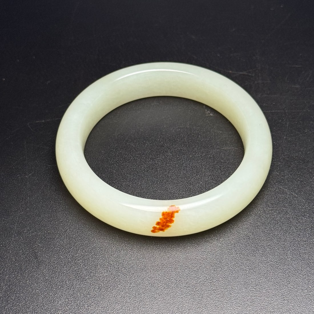 Old Collection Exquisite White Hetian Jade Bangle (1 of 9)