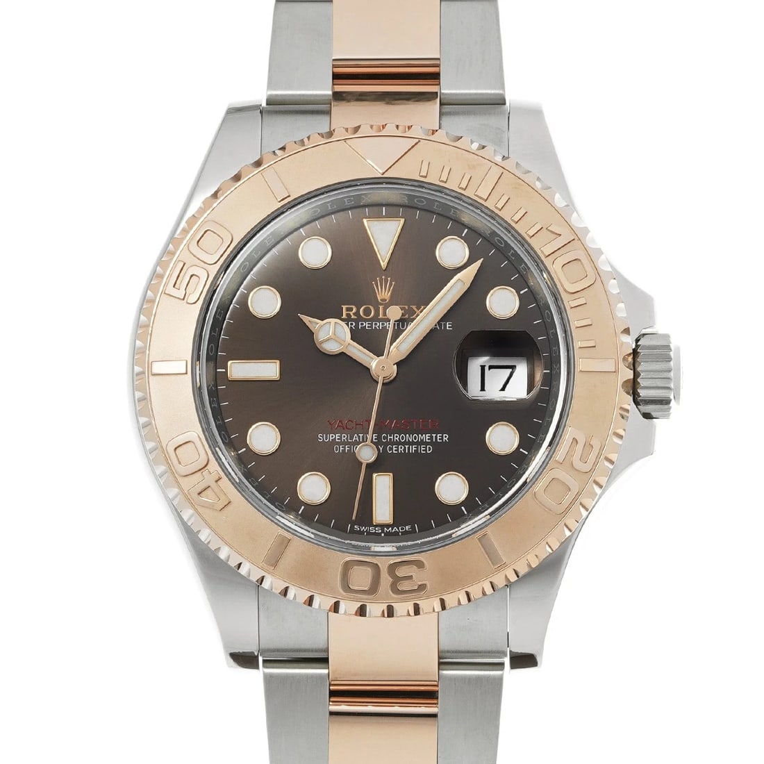 ROLEX Yacht-Master 40 116621 Chocolate Brown WATCH: Condition:Pre-owned Genre:Wristwatch/mens Brand:ROLEX Model Number:116621 Movement:Mechanical Automatic / Cal.3135 Dial Color:Chocolate brown Case:Stainless steel Windproof Material:Sapphire Crystal G