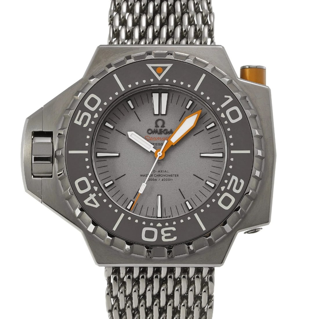 OMEGA Seamaster Ploprof 1200 Co-axial Master Chronometer 227.90.55.21.99.001: Condition:Pre-owned Genre:Wristwatch/mens Brand:OMEGA Model Number:227.90.55.21.99.001 Movement:Mechanical Automatic / Cal.8912 Dial Color:gray Case:titanium Windproof Material:Sapphire Crystal Glass 