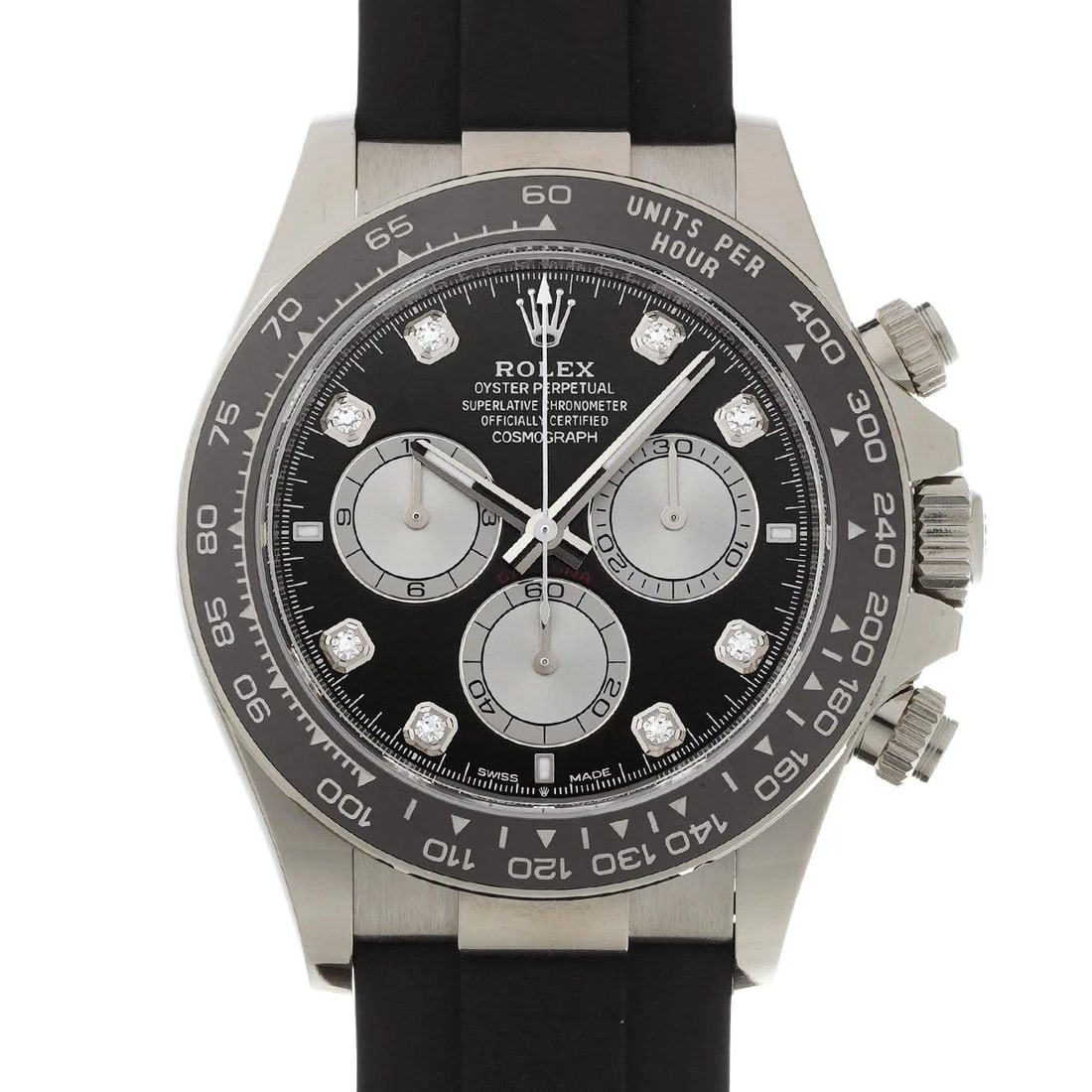 ROLEX Cosmograph Daytona 126519LNG Bright Black/Steel/Diamond WATCH (1 of 5)