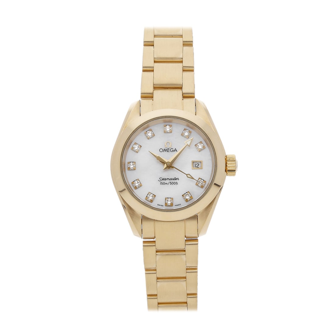 Omega Seamaster Aqua Terra 150M Quartz Gold Ladies Bracelet Watch 2177.75.00 (1 of 5)