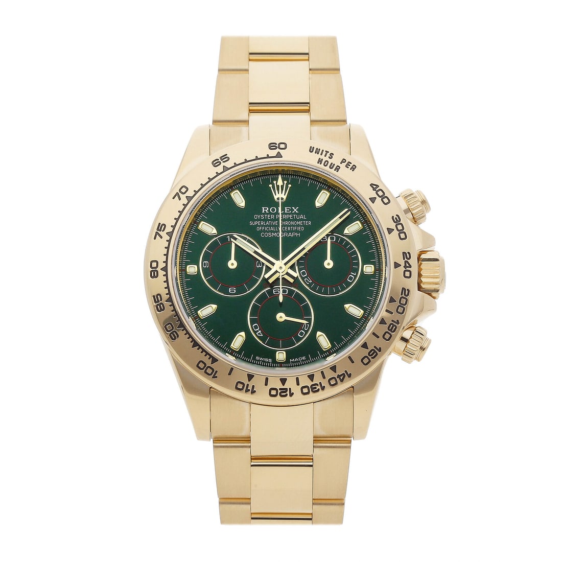 Rolex Daytona Cosmograph Auto 40mm Yellow Gold Mens Bracelet Watch Chrono 116508: Condition:Pre-owned Brand:Rolex Movement:Mechanical(Automatic) Case Size:40mm Hour Markers:Index Watch Shape:Round Caseback:Solid Features:Chronograph, Tachymeter Gender:Men Band Material:Yellow Gold 