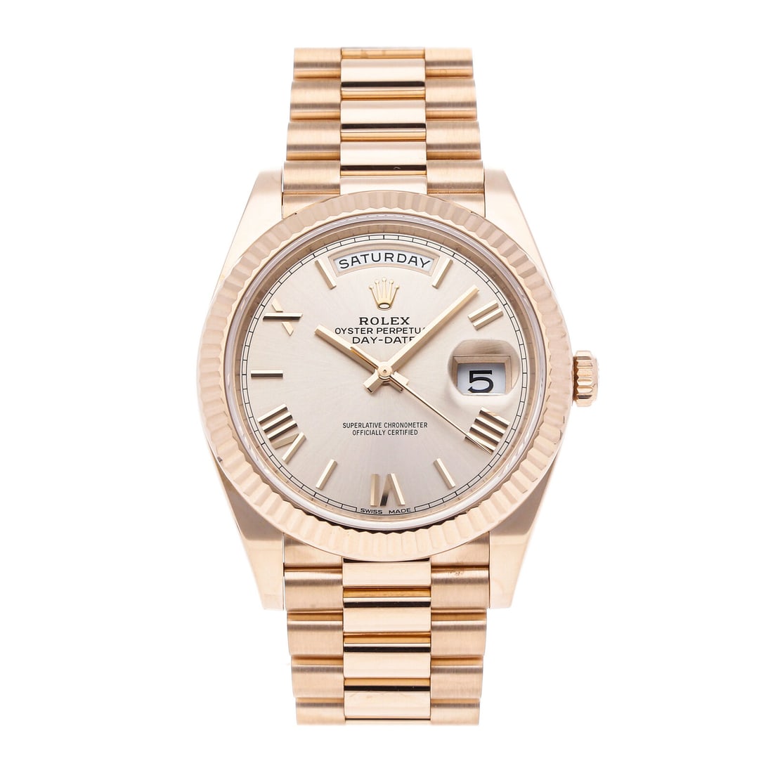 Rolex Day-Date 40 Automatic Everose Gold Mens President Bracelet Watch 228235 (1 of 4)