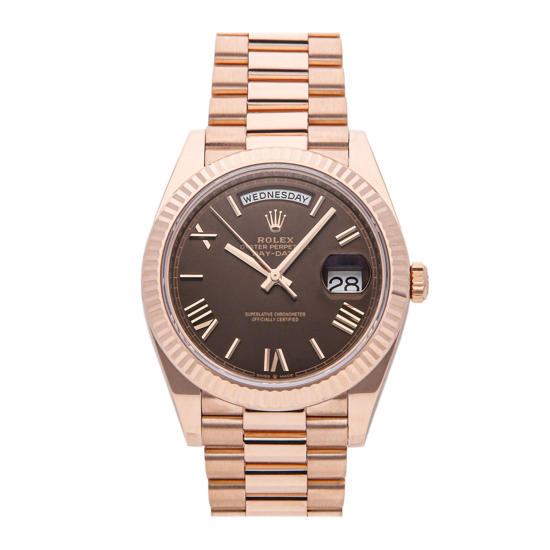 Rolex Day-Date 40 Automatic Everose Gold Mens President Bracelet Watch 228235 (1 of 4)
