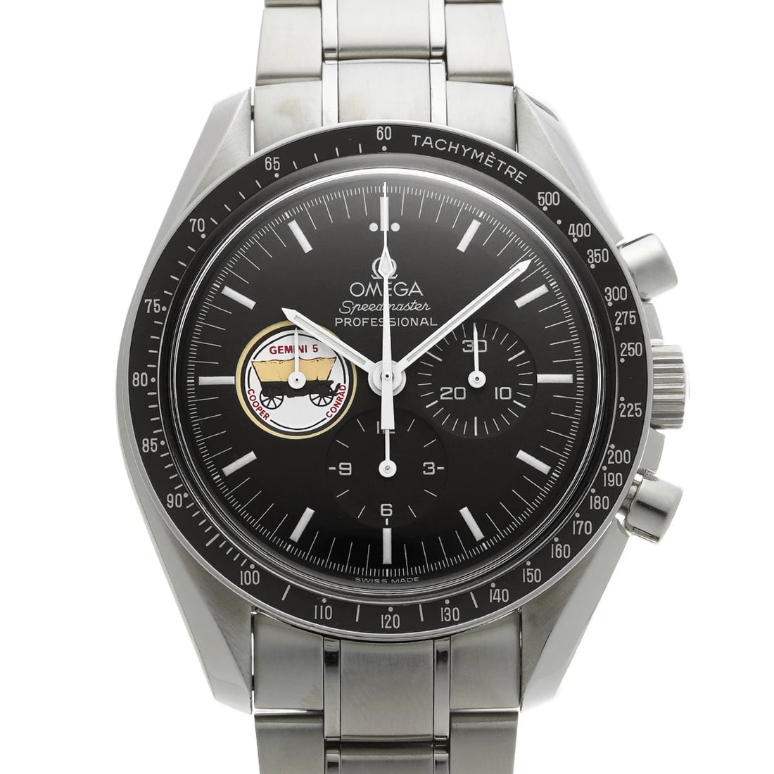 OMEGA Speedmaster Professional Missions Gemini 5 3597.03 Black WATCH: Condition:Pre-owned Genre:Wristwatch/mens Brand:OMEGA Model Number:3597.03 Movement:Hand Winding / Cal.1861 Dial Color:Black Case:Stainless steel Windproof Material:Plastic Glass Bezel:Stainless steel