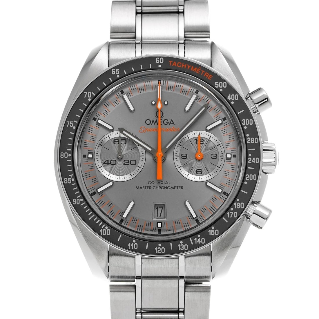 OMEGA Speedmaster Racing Co-axial Master Chronometer 329.30.44.51.06.001: Condition:Pre-owned Genre:Wristwatch/mens Brand:OMEGA Model Number:329.30.44.51.06.001 Movement:Cal.9900 Dial Color:Gray Case:Stainless steel Windproof Material:Sapphire Crystal Glass Bezel:Stainless 