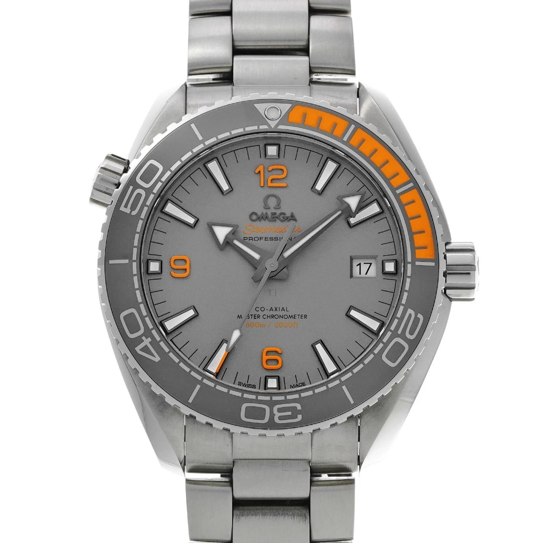 OMEGA Seamaster Planet Ocean 600 Co-axial Master Chronometer 215.90.44.21.99.001: Condition:Pre-owned Genre:Wristwatch/mens Brand:OMEGA Model Number:215.90.44.21.99.001 Movement:Mechanical Automatic / Cal.8900 Dial Color:Gray Case:Titanium Windproof Material:Sapphire Crystal Glass 