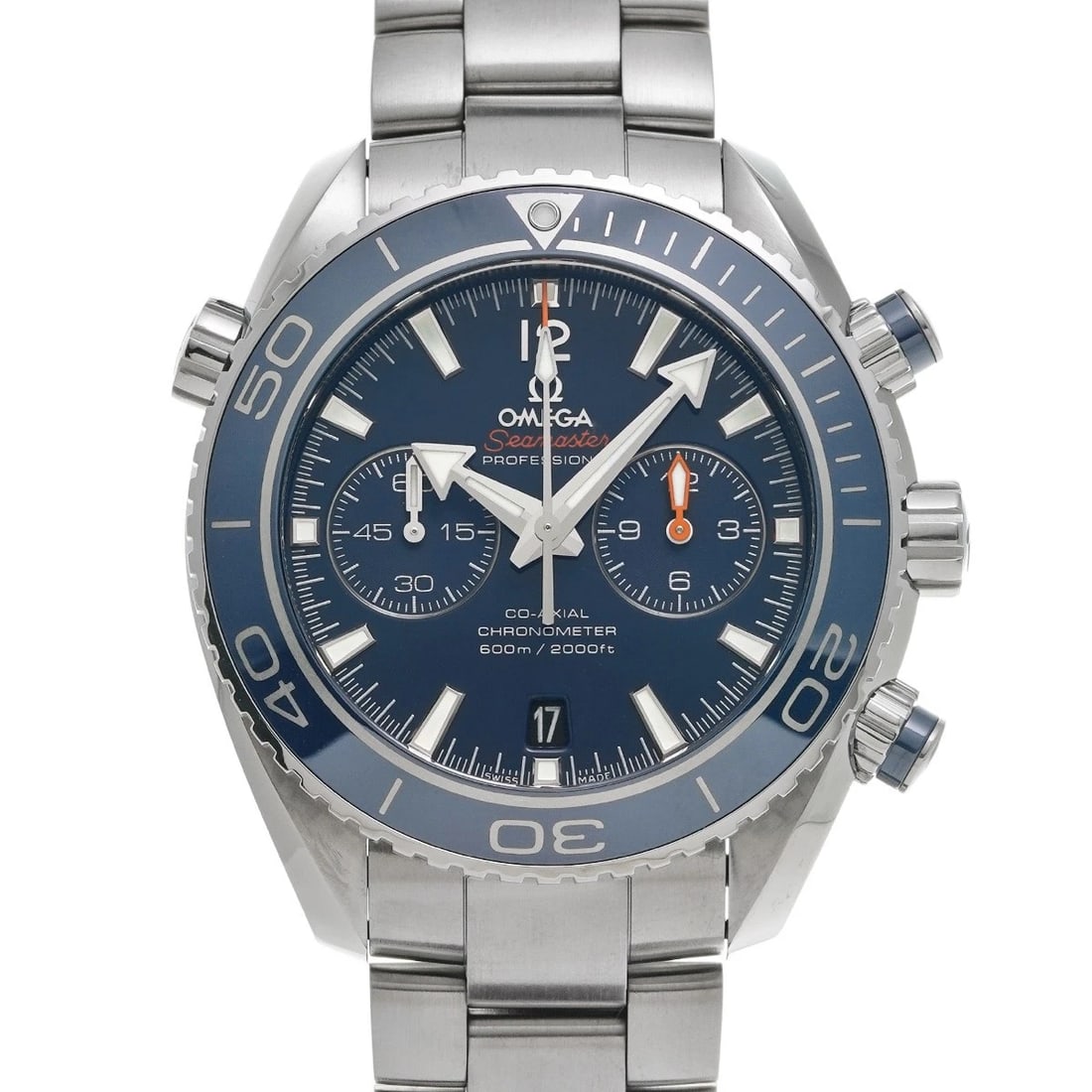 OMEGA Seamaster Planet Ocean 600 Co-axial Chronograph 232.90.46.51.03.001: Condition:Pre-owned Genre:Wristwatch/mens Brand:OMEGA Model Number:232.90.46.51.03.001 Movement:Mechanical Automatic / Cal.9300 Dial Color:Blue Case:Titanium Windproof Material:Sapphire Crystal Glass 