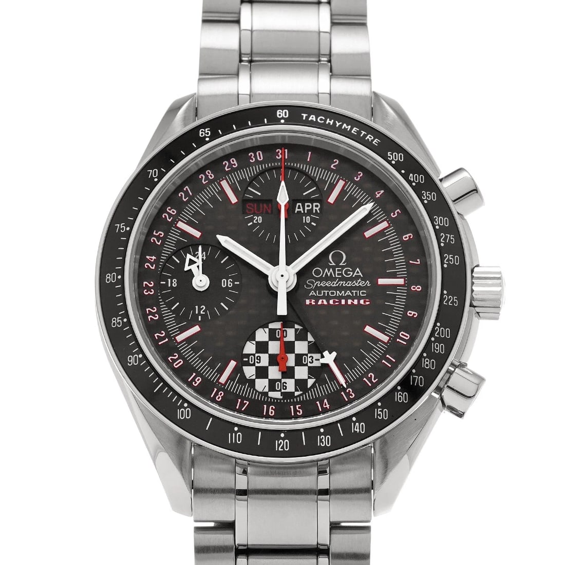 OMEGA Speedmaster Racing Michael Schumacher 2002 3529.50 Black WATCH: Condition:Pre-owned Genre:Wristwatch/mens Brand:OMEGA Model Number:3529.50 Movement:Mechanical Automatic / Cal.1151 Dial Color:Black Case:Stainless steel Windproof Material:Sapphire Crystal Glass Beze