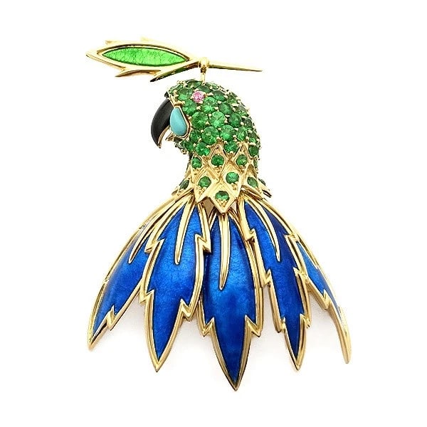 Ciner Gem-set Parrot Bird Brooch – After Tiffany & Co. Schlumberger® (1 of 2)