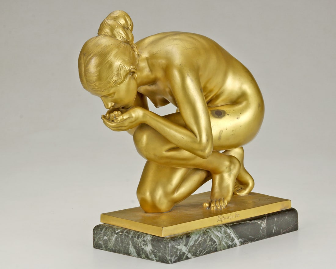 Ernst Wenck German, 1865-1929 'TRINKENDE', CIRCA 1910 Dore Bronze: Ernst Wenck German, 1865-1929