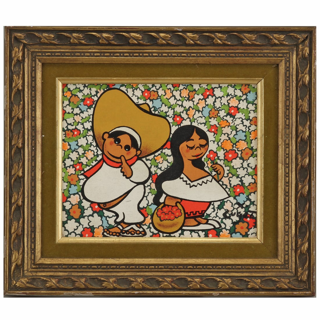 Xavier Cugat (Spanish, 1900-1990) Man and Woman in Field of Flowers (1 of 6)
