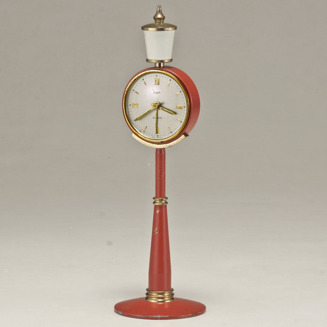 CIRCA 1950-1960 SHEFFIELD TABLE DESK ALARM CLOCK STREET LAMPPOST (1 of 9)