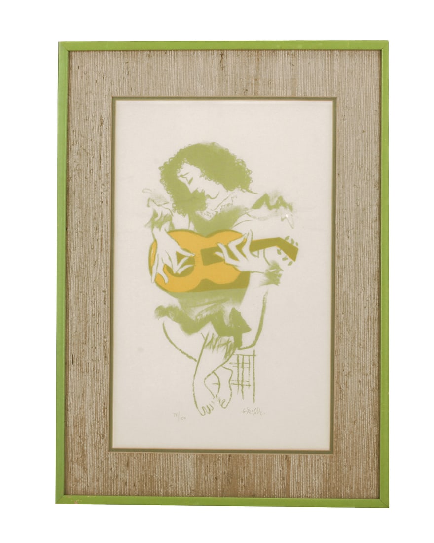 William Gropper American: (1897 - 1977) Guitar Player Lithograph (1 of 7)