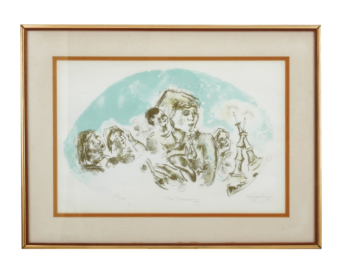 Chaim Gross American: 1904-1991 The Blessing Litho 87/100: Chaim Gross 