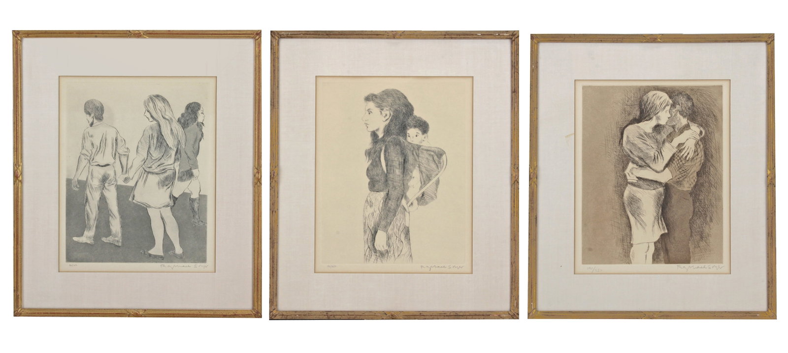 Raphael Soyer 1899-1987 A Collection of 4 Lithos Signed & Numbered: Raphael Soyer 1899-1987 A Collection of 4 Lithos Signed: Raphael Soyer (varies) in artist hand - in graphite. Numbered: varies (ll) Lithograph on paper 15.5 x 20.5” inc