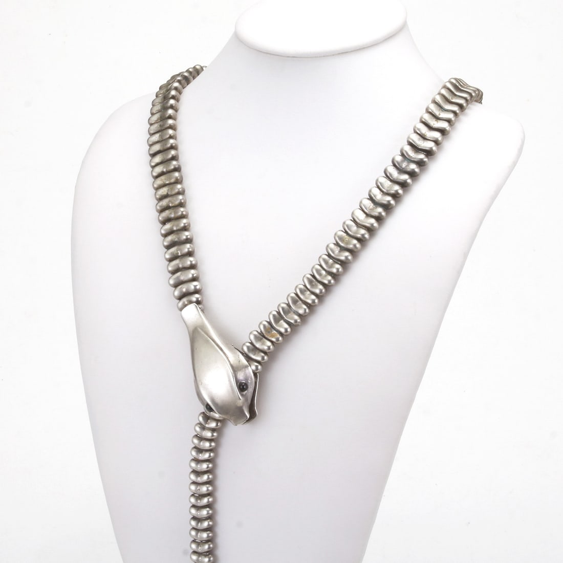 Important Elsa Peretti for Halston Tiffany & CO Sterling Silver Snake Belt or Lariat Necklace: Fine rare and important C1970 Elsa Peretti for Halston Tiffany & CO Sterling Silver Snake Belt or Lariat Necklace. Elsa Peretti snake belt/necklace. This rare, original 1st production piece dates 