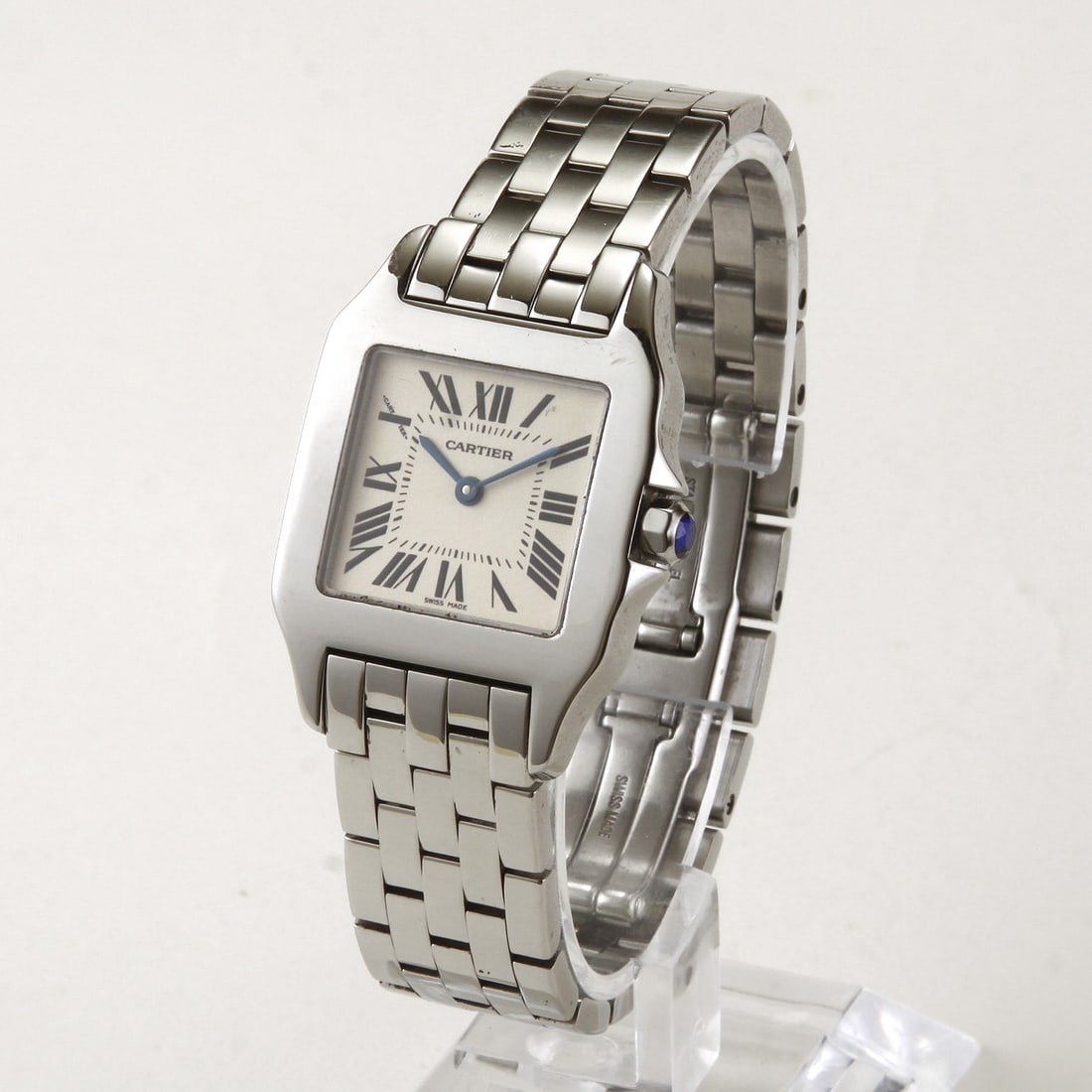 Cartier 2701 W25065Z5 Santos Demoiselle Time Only Ladies Swiss Quartz Cal 690 Stainless Steel: Brand: Cartier Ref: 2701 or W25065Z5 Year: Circa 2010 Model: Santos Demoiselle Complication: Time Only Serial: 590**** Gender: Ladies Movement: Swiss Quartz Caliber: 690 8J Inside Case ba