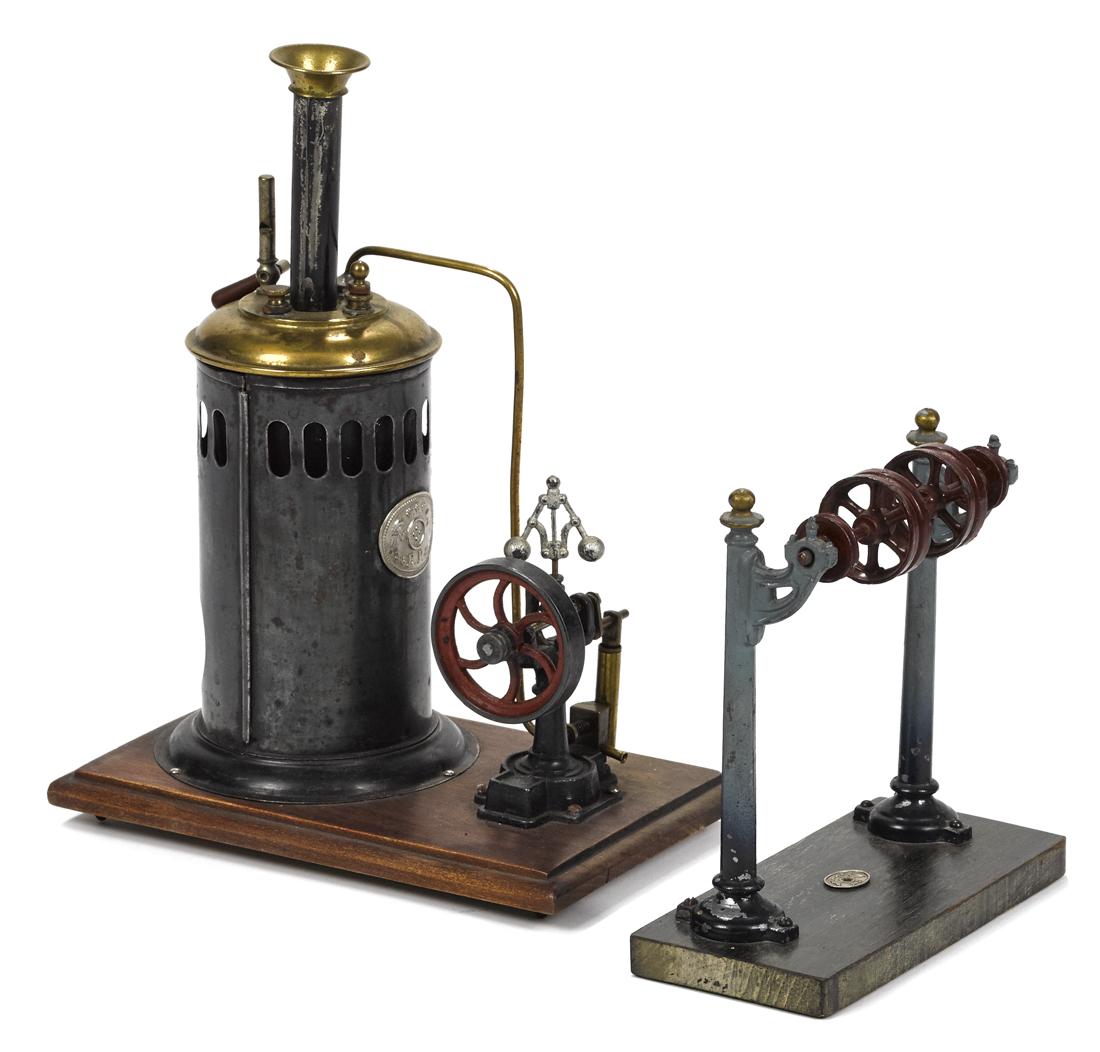 Ernst Plank steam engine with separate four-wheel (1 of 2)