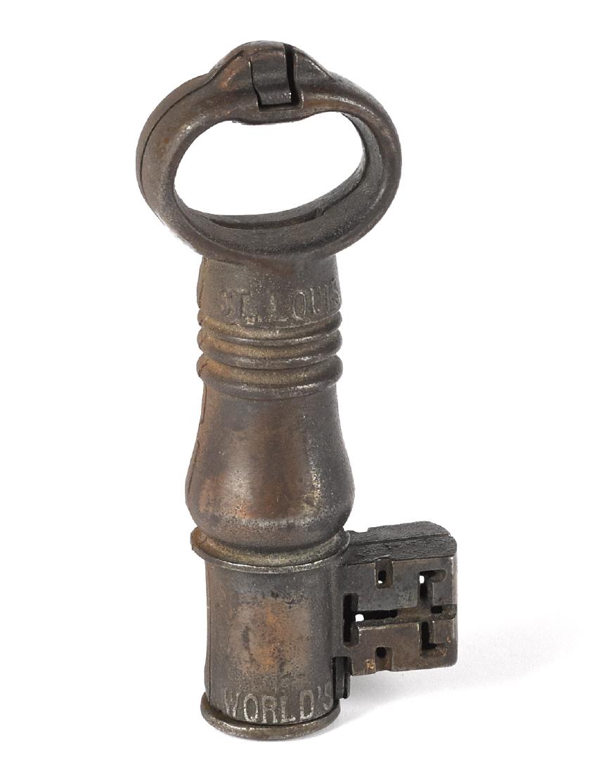 St. Louis Exposition cast iron key still bank. (1 of 2)