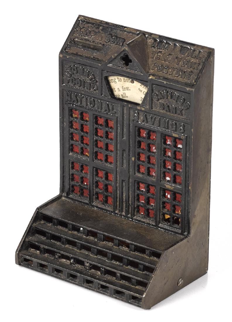 Cast iron Automatic Coin Savings mechanical bank. (1 of 10)