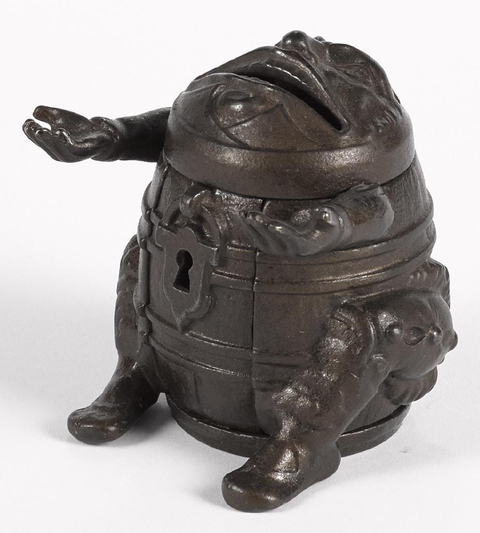 Cast iron man with arms still bank and pen rest, 3 (1 of 2)