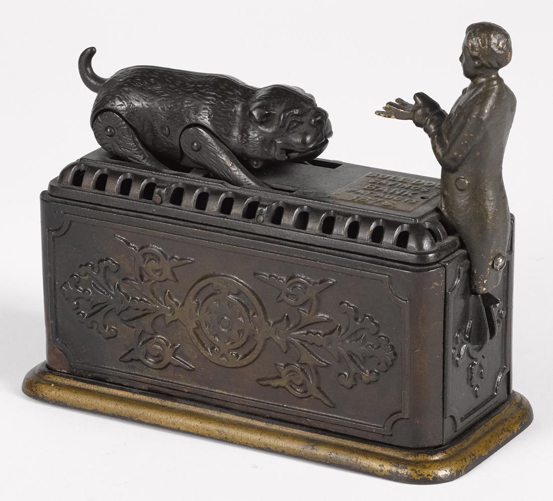 Ives, Blakeslee & Co. cast iron Bulldog Savings (1 of 3)
