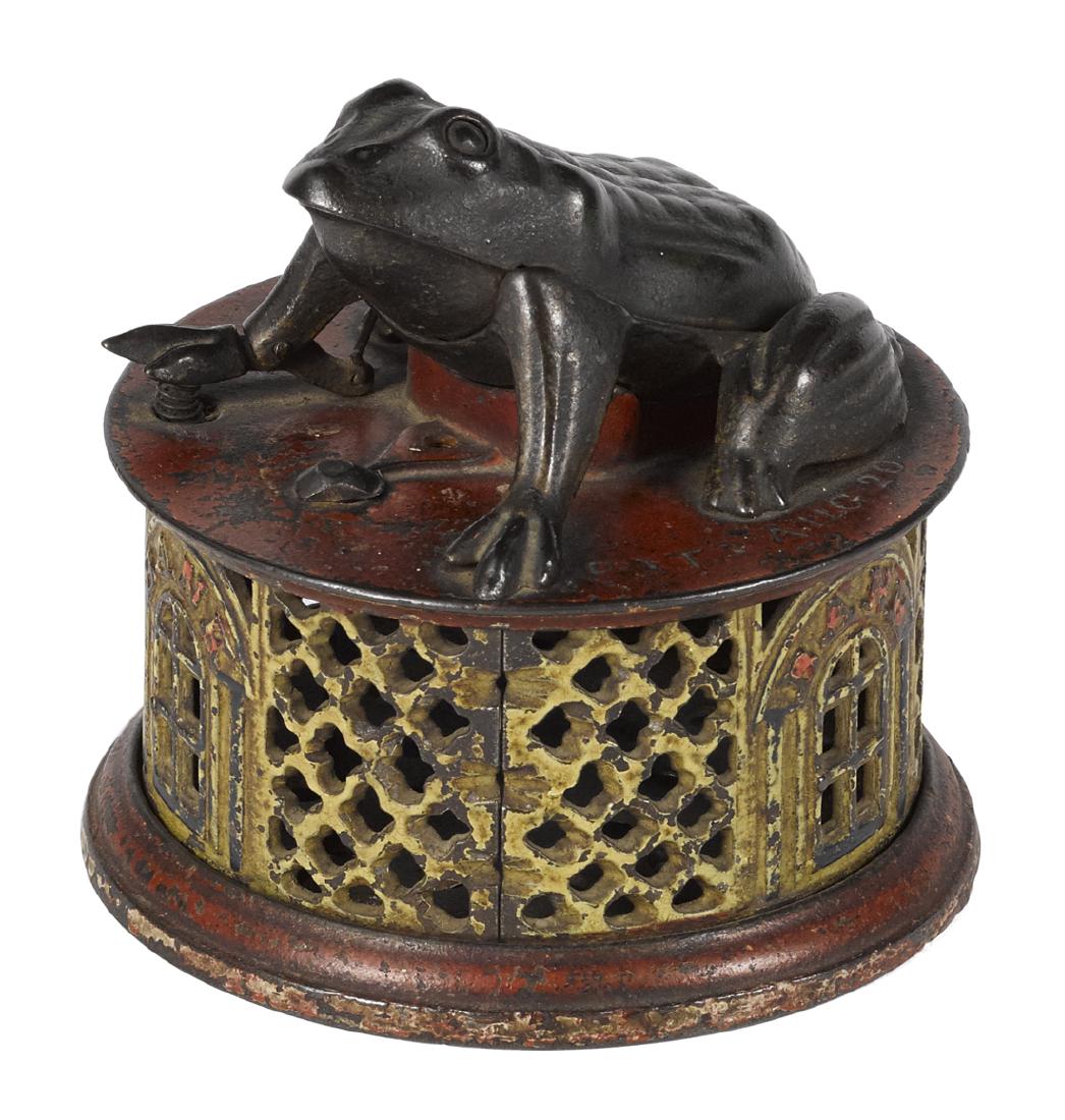 J. & E. Stevens cast iron Frog on Lattice mechanical (1 of 1)