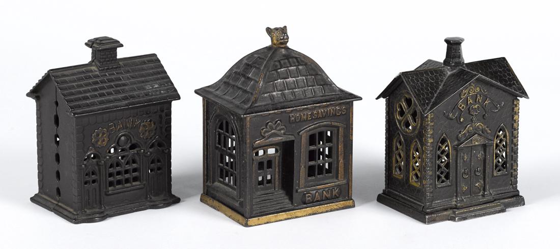 Three cast iron still banks, to include a Kyser & Rex, (1 of 1)