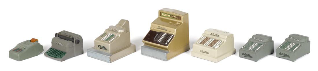 Seven R.C. Allen miniature cast metal miniatures, to (1 of 1)