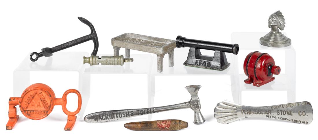 Ten cast iron paperweights and novelties, to include (1 of 1)