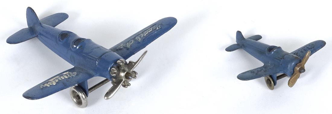 Two Kilgore cast iron airplanes, to include a Travel (1 of 2)