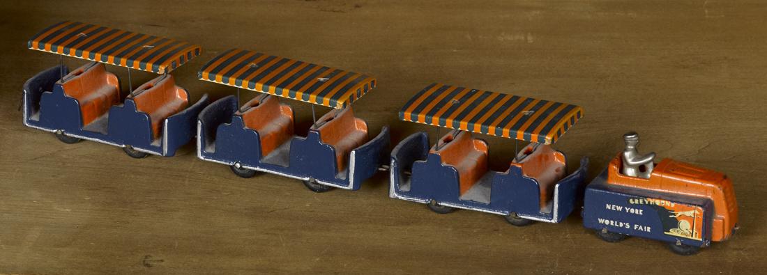 Arcade cast iron New York World's Fair Greyhound Train, (1 of 2)