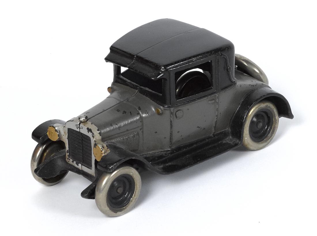 Arcade cast iron Chevy coupe, 8 1/4'' l. (1 of 2)