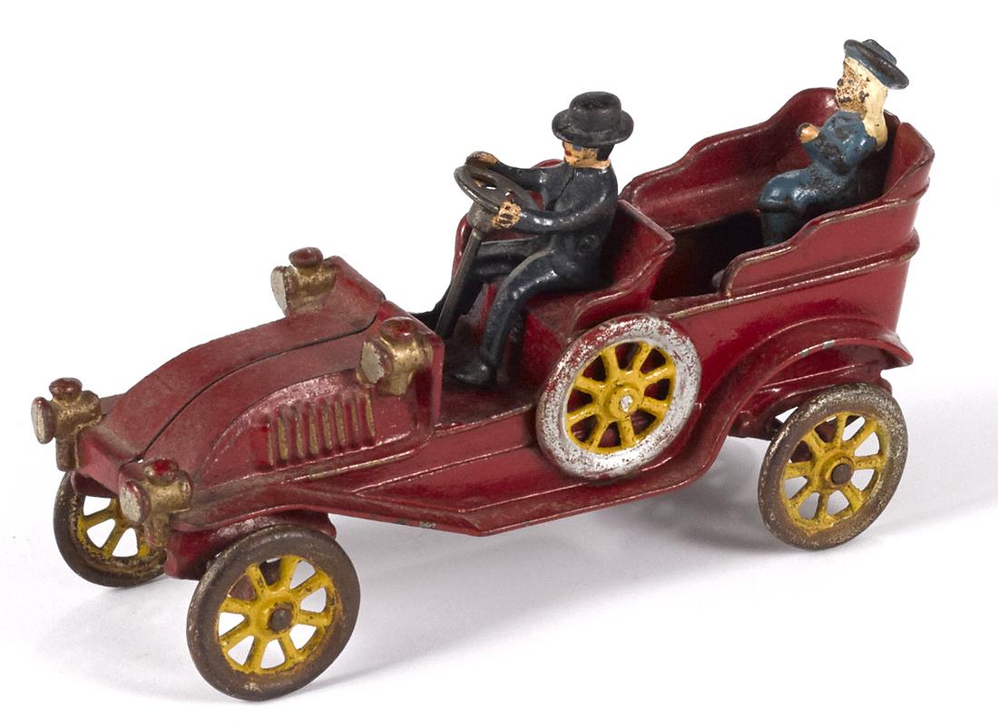 Kenton cast iron touring car with a painted driver and (1 of 2)