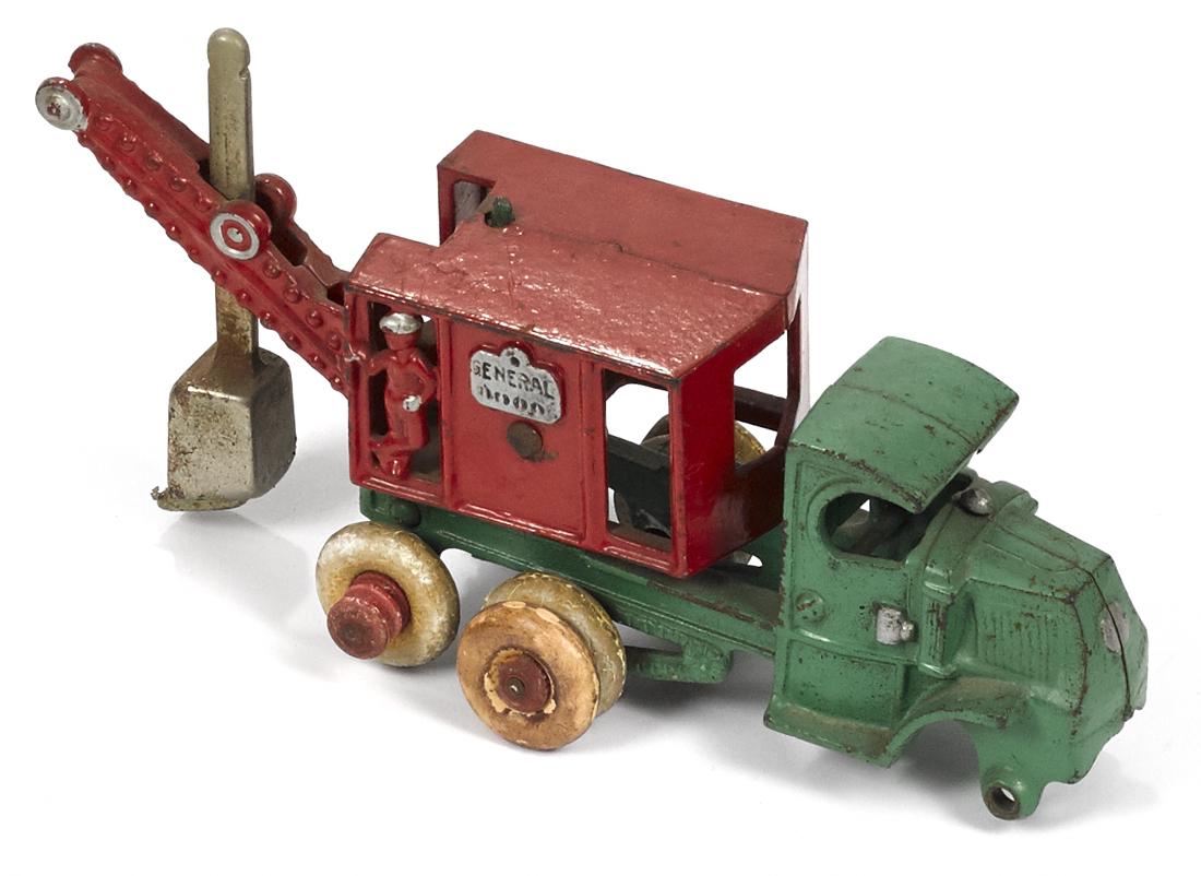 Hubley cast iron General steam shovel truck with a (1 of 2)