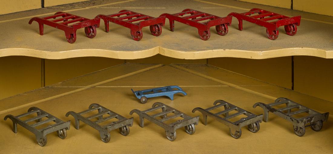 Ten cast iron hand trucks, tallest - 4 3/4''. (1 of 1)