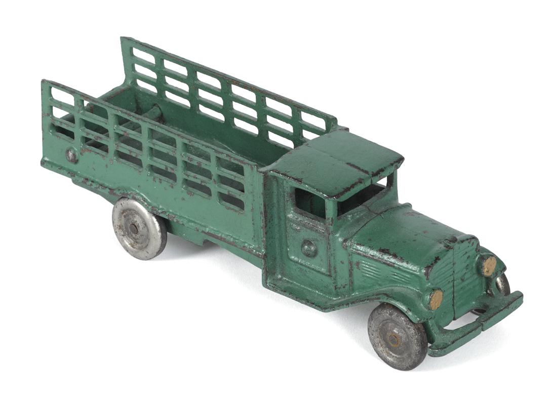 Scarce Vindex cast iron stake truck, 8'' l. (1 of 2)