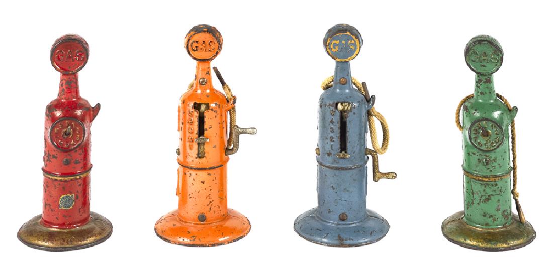 Four Arcade cast iron gas pumps (1 of 1)