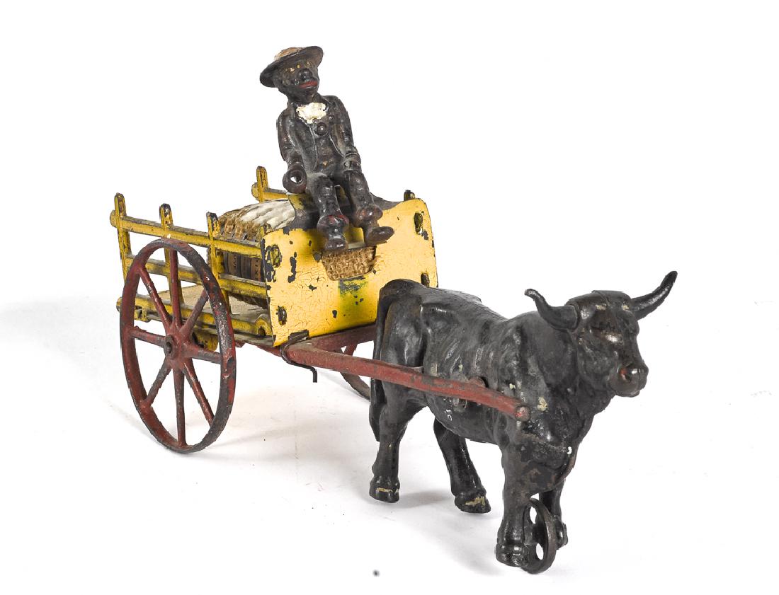 Kenton cast iron oxen drawn farm cart (1 of 2)