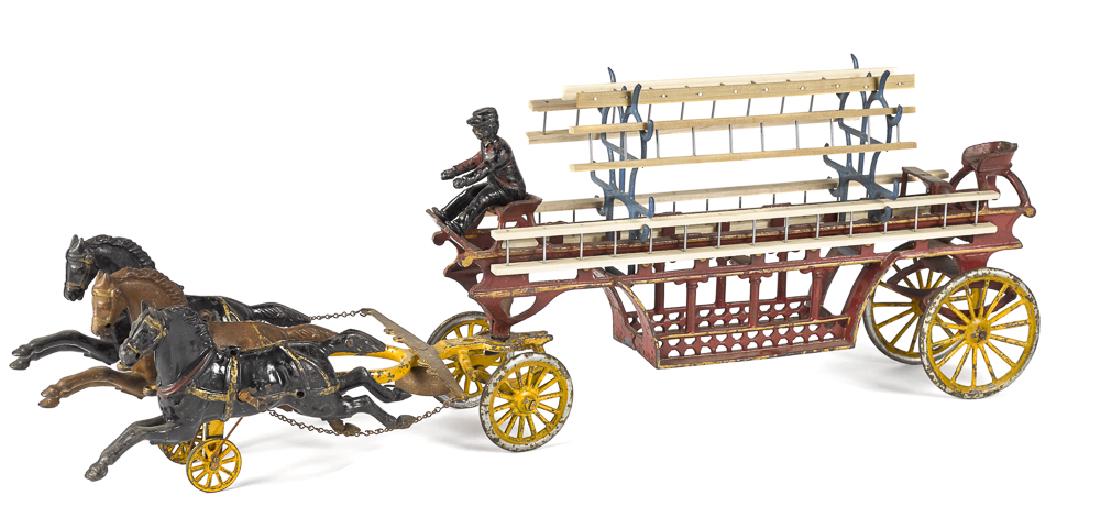 Dent cast iron horse drawn ladder wagon (1 of 2)