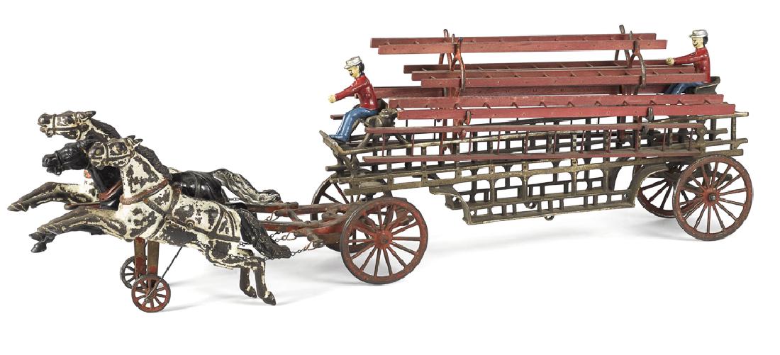 Kenton oversized cast horse drawn ladder wagon (1 of 2)