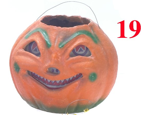 Jolly Jack-O'-Lantern: Jolly Jack-O'-Lantern-U.S. paper pulp with replaced insert-excellent-7" t.- Estimate: 150-250