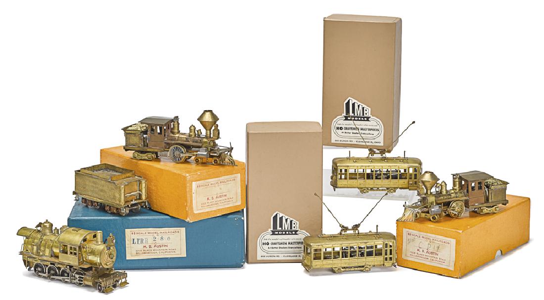 Five HO brass train locomotives (1 of 3)