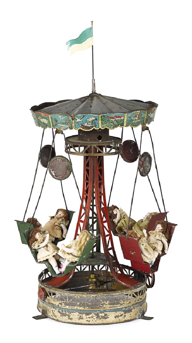 Muller & Kadader painted tin & lithograph carouse (1 of 1)